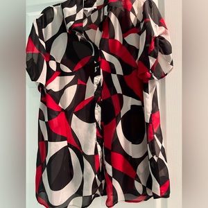 Dress Barn Abstract Blouse